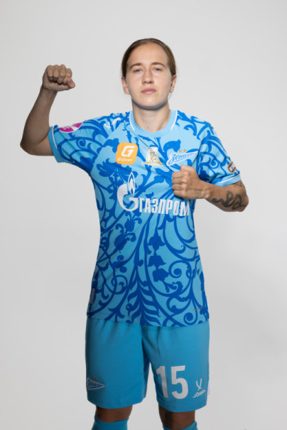 Фотосессия основного состава женского футбольного клуба «Зенит» сезона 2025/2026 (Jogel).