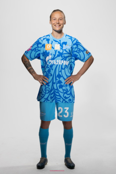 Фотосессия основного состава женского футбольного клуба «Зенит» сезона 2025/2026 (Jogel).