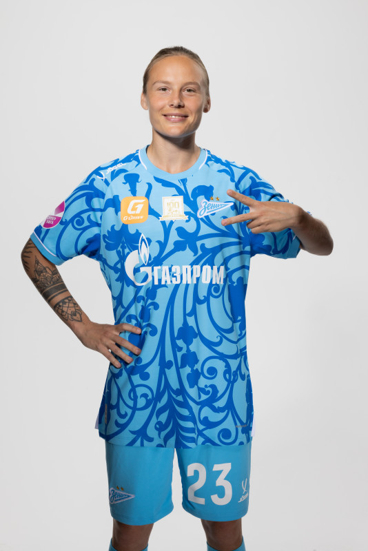 Фотосессия основного состава женского футбольного клуба «Зенит» сезона 2025/2026 (Jogel).