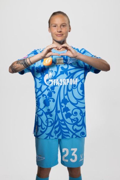 Фотосессия основного состава женского футбольного клуба «Зенит» сезона 2025/2026 (Jogel).