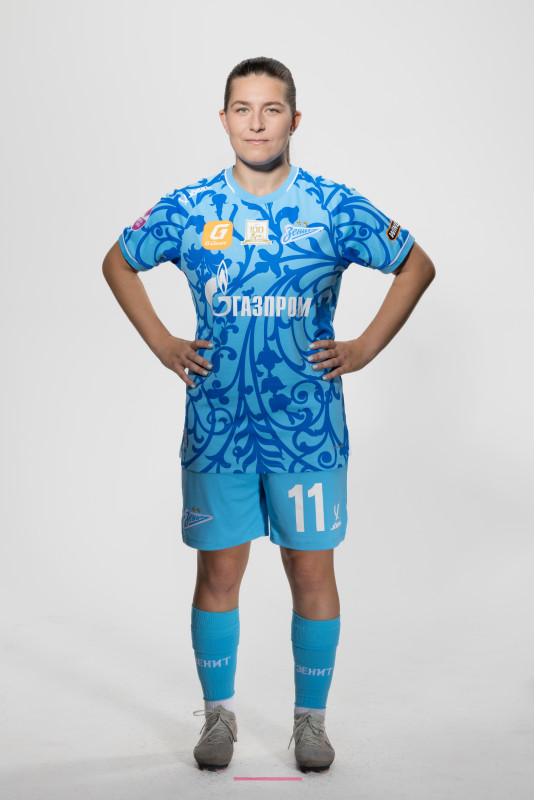 Фотосессия основного состава женского футбольного клуба «Зенит» сезона 2025/2026 (Jogel).