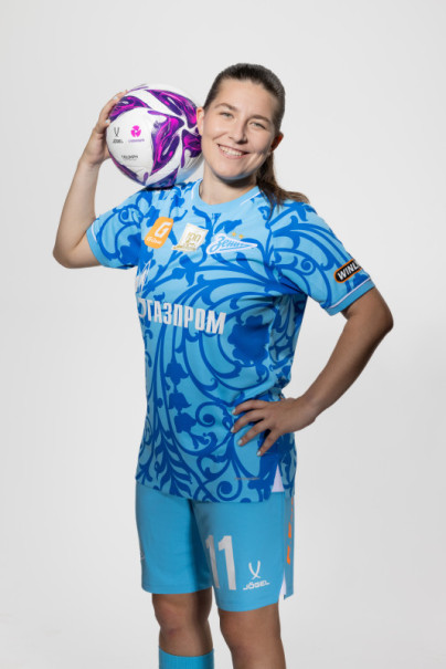 Фотосессия основного состава женского футбольного клуба «Зенит» сезона 2025/2026 (Jogel).