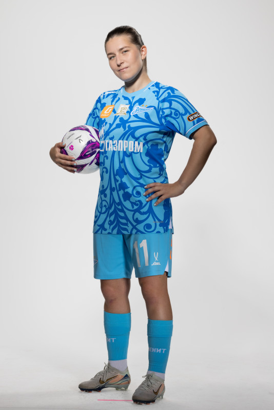Фотосессия основного состава женского футбольного клуба «Зенит» сезона 2025/2026 (Jogel).