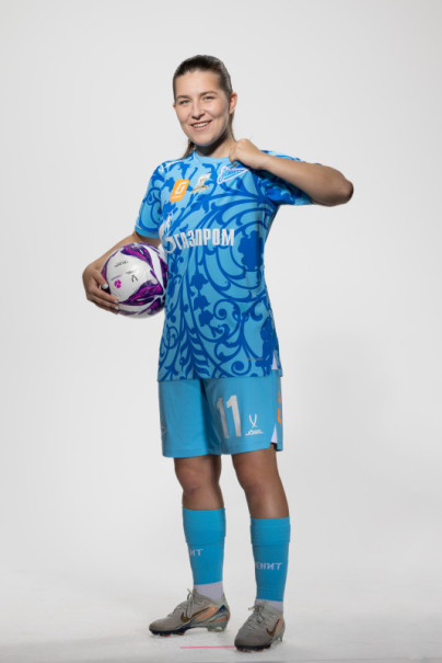 Фотосессия основного состава женского футбольного клуба «Зенит» сезона 2025/2026 (Jogel).