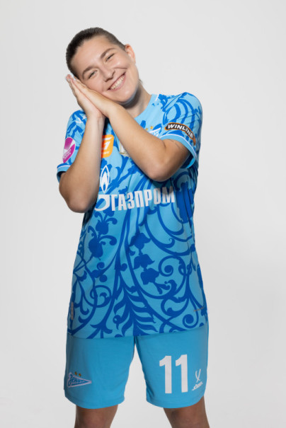 Фотосессия основного состава женского футбольного клуба «Зенит» сезона 2025/2026 (Jogel).