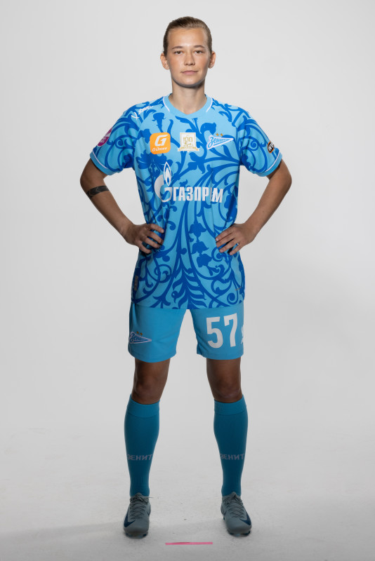 Фотосессия основного состава женского футбольного клуба «Зенит» сезона 2025/2026 (Jogel).