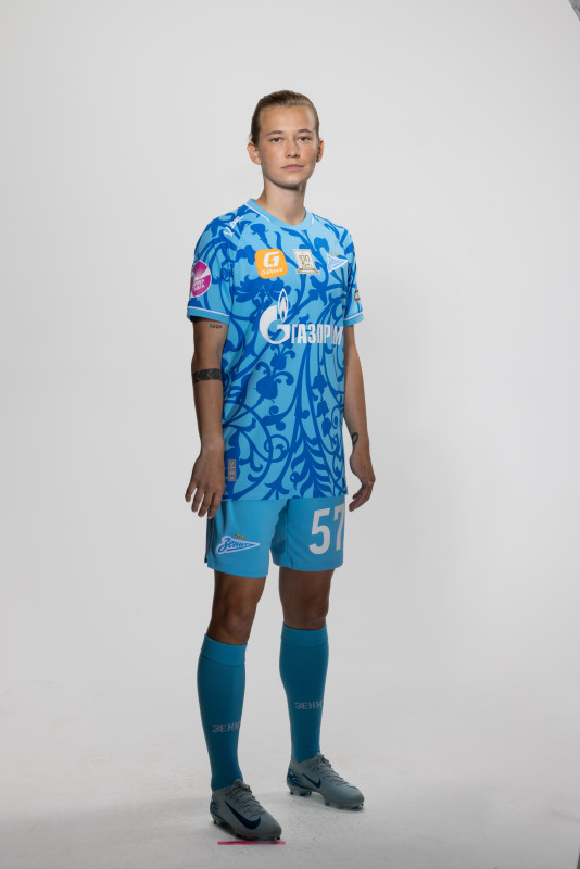 Фотосессия основного состава женского футбольного клуба «Зенит» сезона 2025/2026 (Jogel).