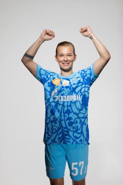 Фотосессия основного состава женского футбольного клуба «Зенит» сезона 2025/2026 (Jogel).