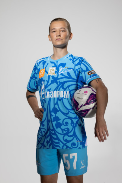 Фотосессия основного состава женского футбольного клуба «Зенит» сезона 2025/2026 (Jogel).