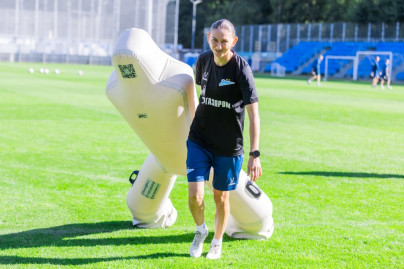 Тренировка женской команды перед матчем с «Рязань-ВДВ»