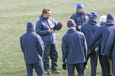 Тренировка молодежного состава «Зенит» перед матчем с ФК «Динамо
