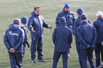 Тренировка молодежного состава «Зенит» перед матчем с ФК «Динамо