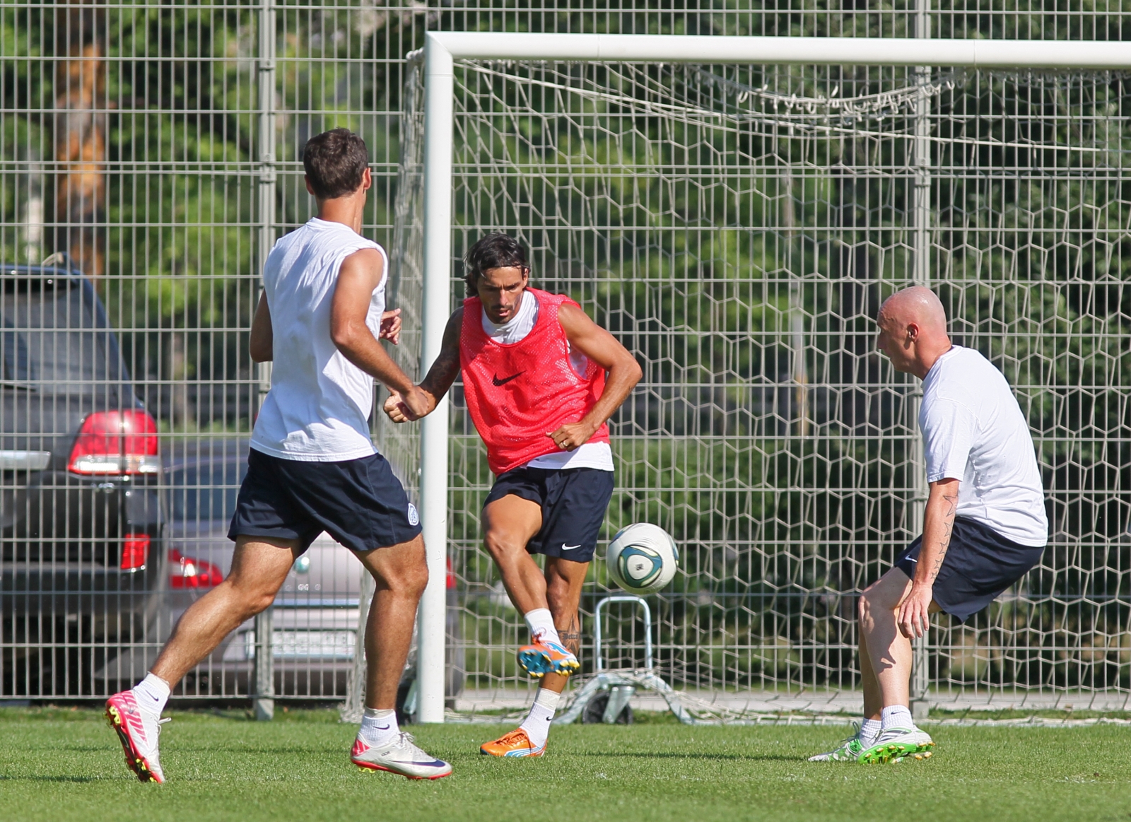 Тренировка перед матчем Анжи—Зенит