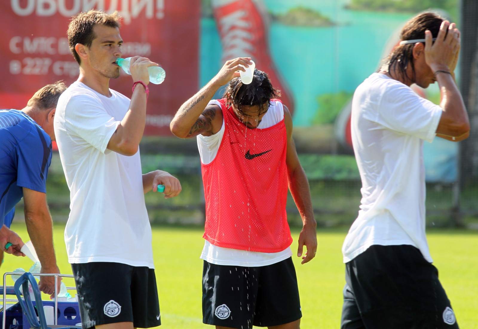 Тренировка перед матчем Анжи—Зенит