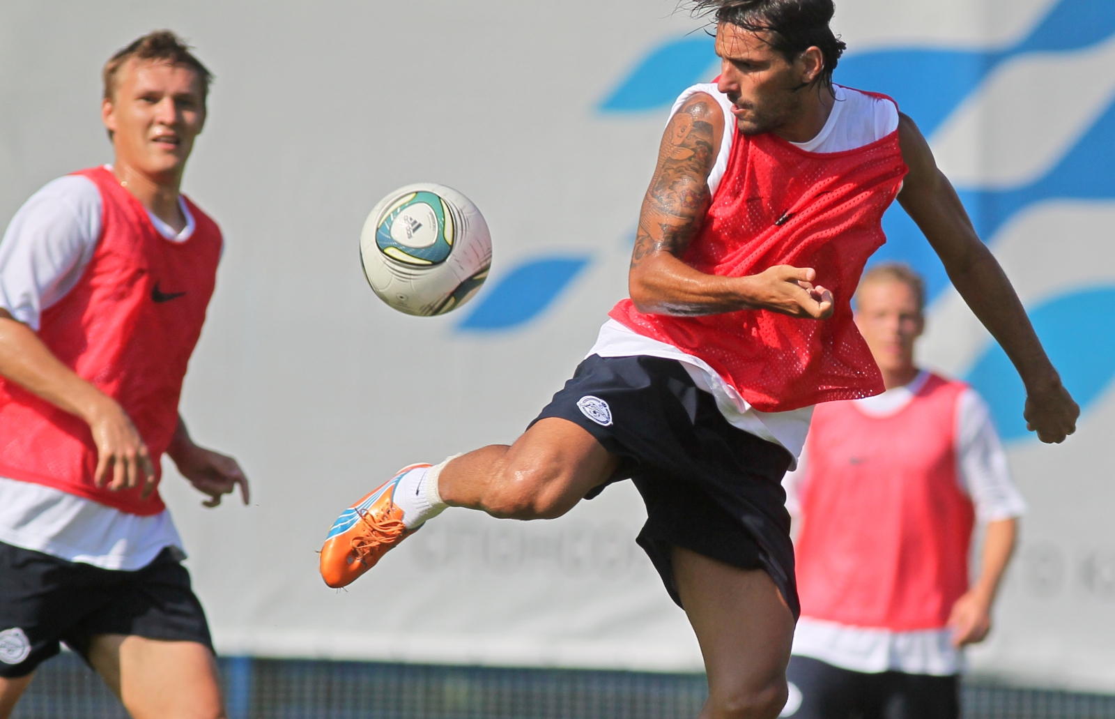 Тренировка перед матчем Анжи—Зенит