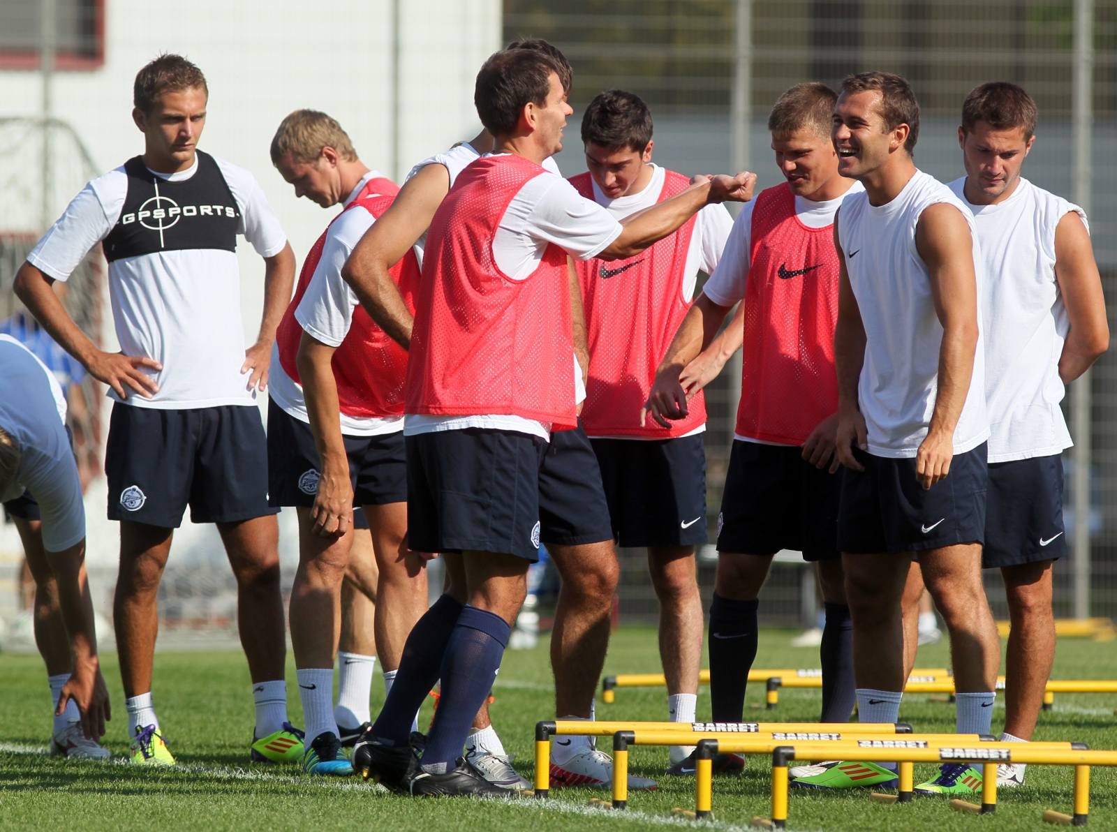 Тренировка перед матчем Анжи—Зенит