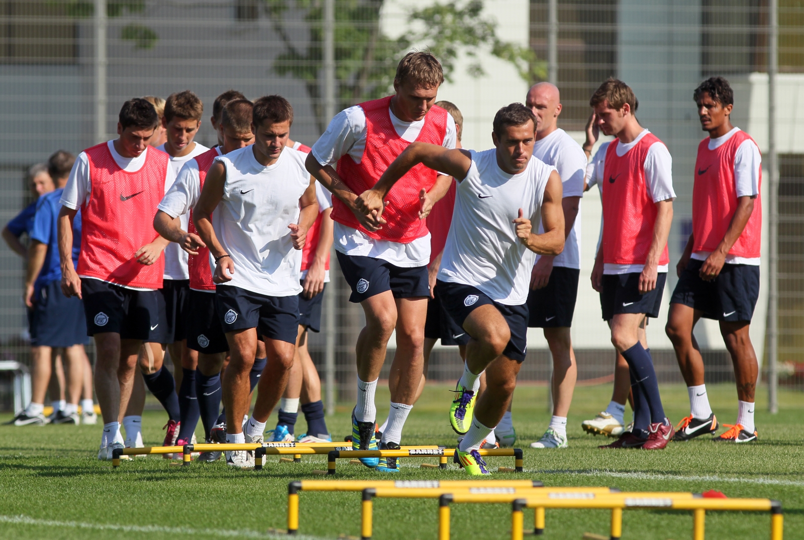 Тренировка перед матчем Анжи—Зенит