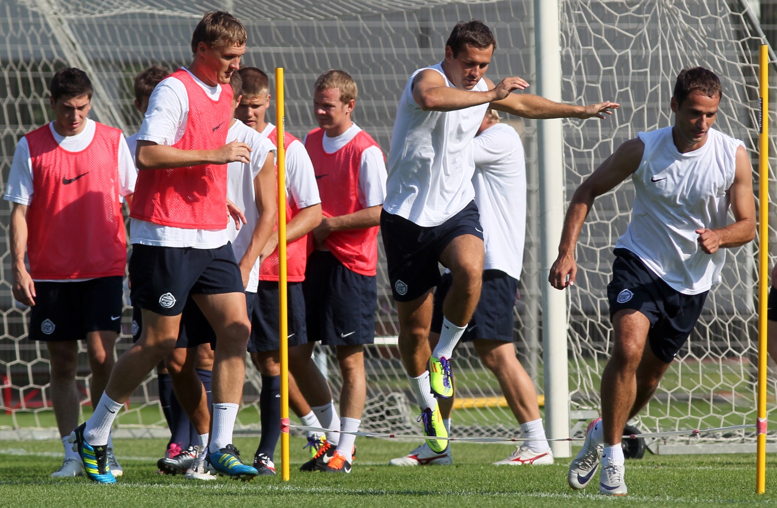 Тренировка перед матчем Анжи—Зенит