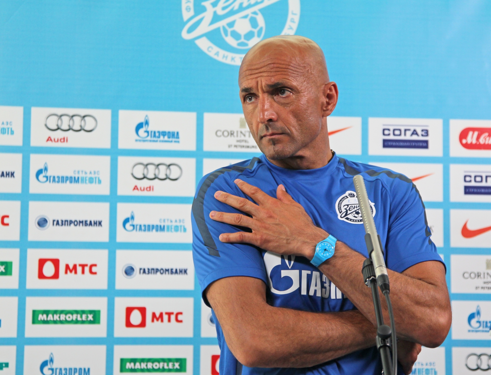 Тренировка перед матчем Анжи—Зенит