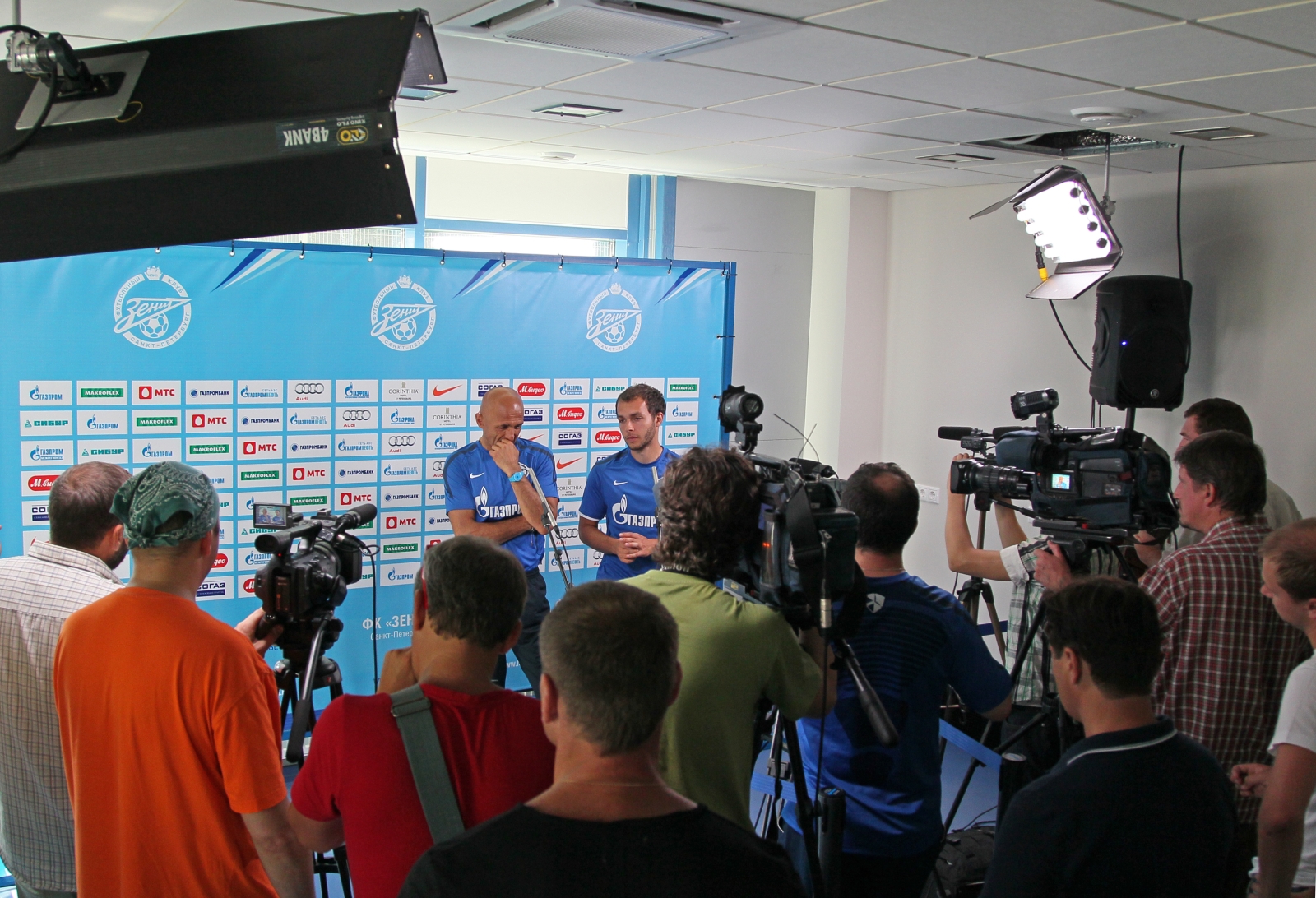 Тренировка перед матчем Анжи—Зенит