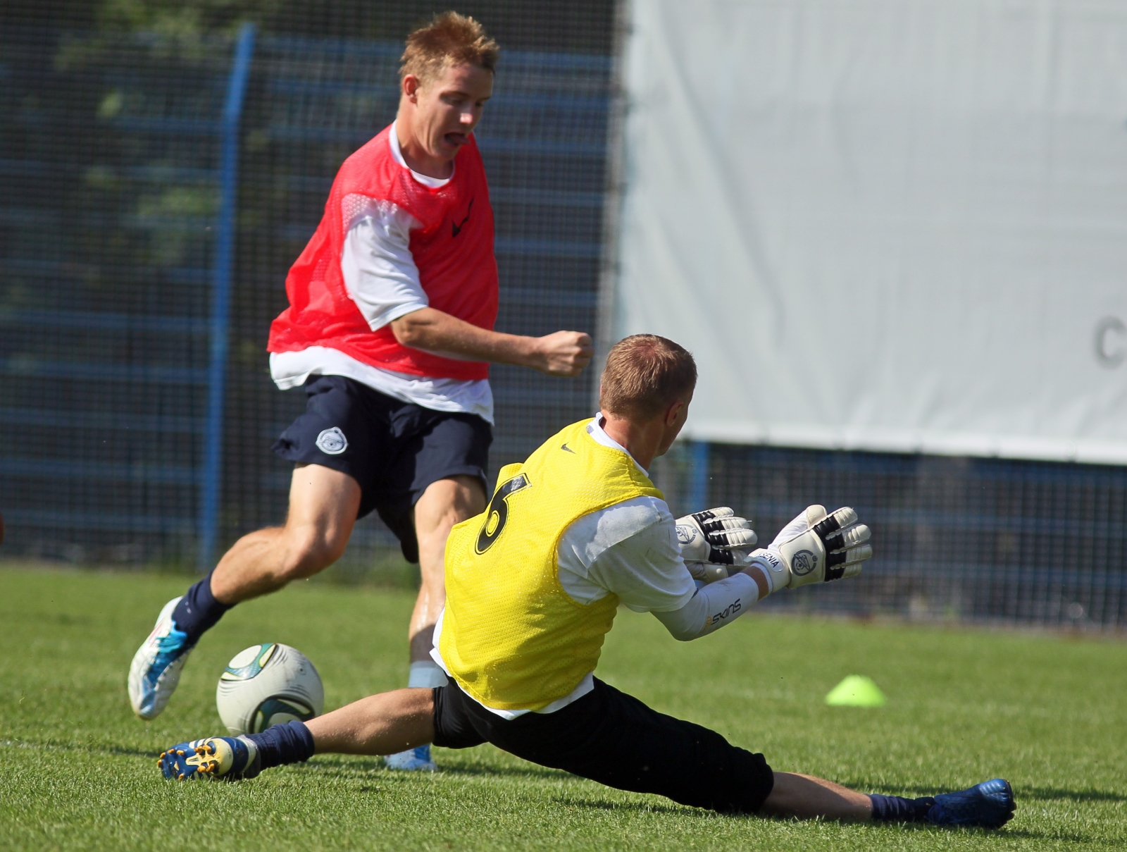Тренировка перед матчем Анжи—Зенит