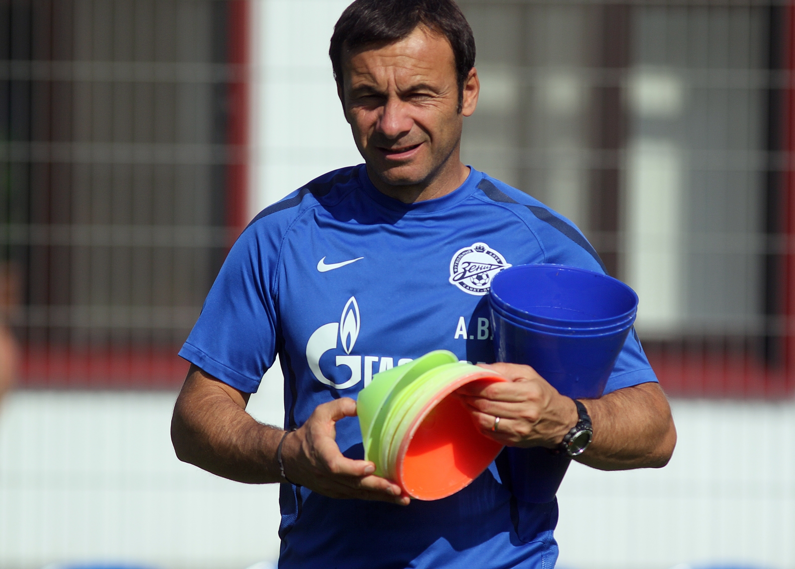 Тренировка перед матчем Анжи—Зенит