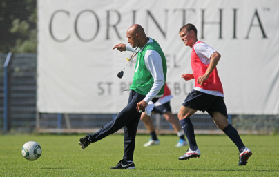 Тренировка перед матчем Анжи—Зенит