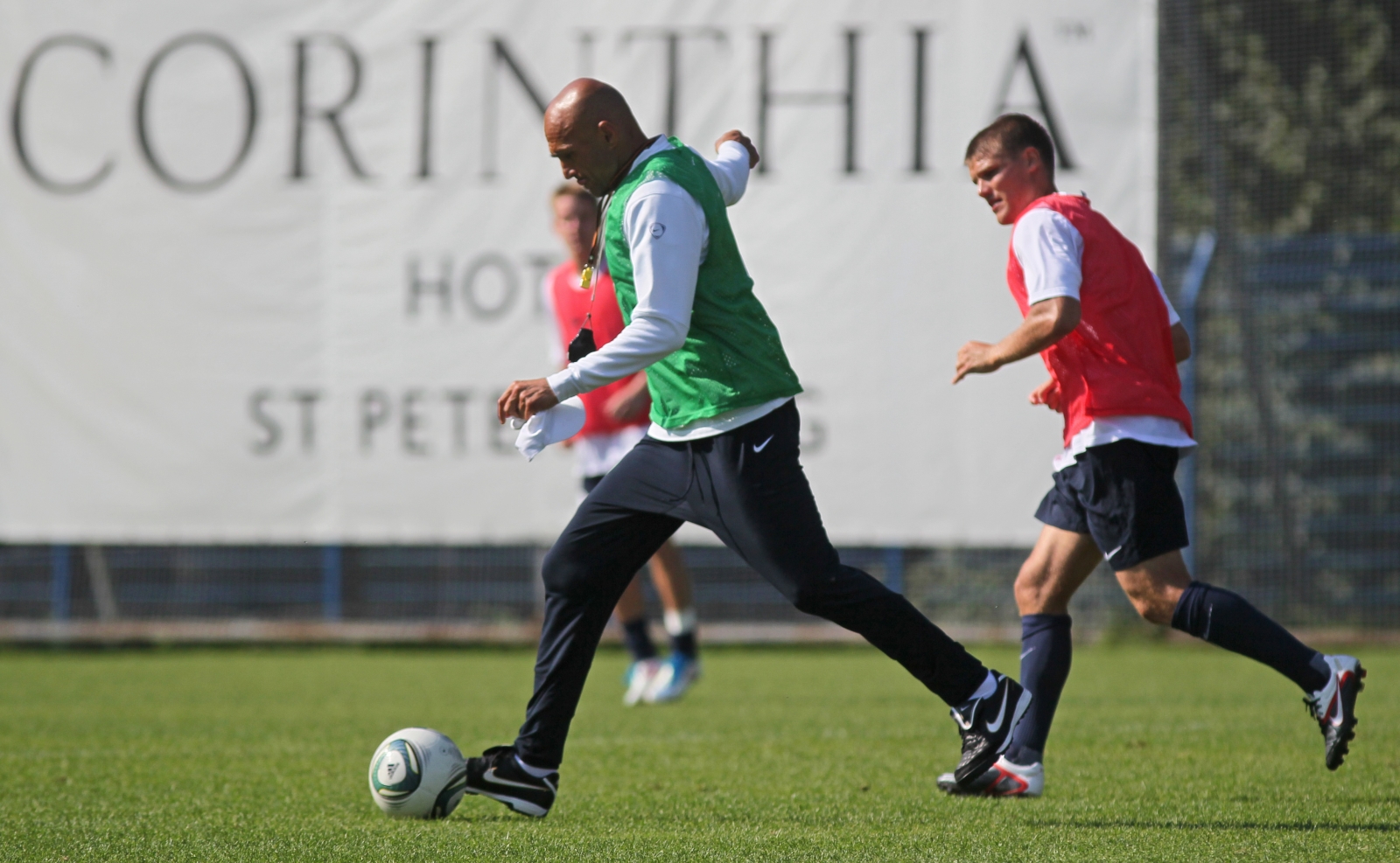 Тренировка перед матчем Анжи—Зенит