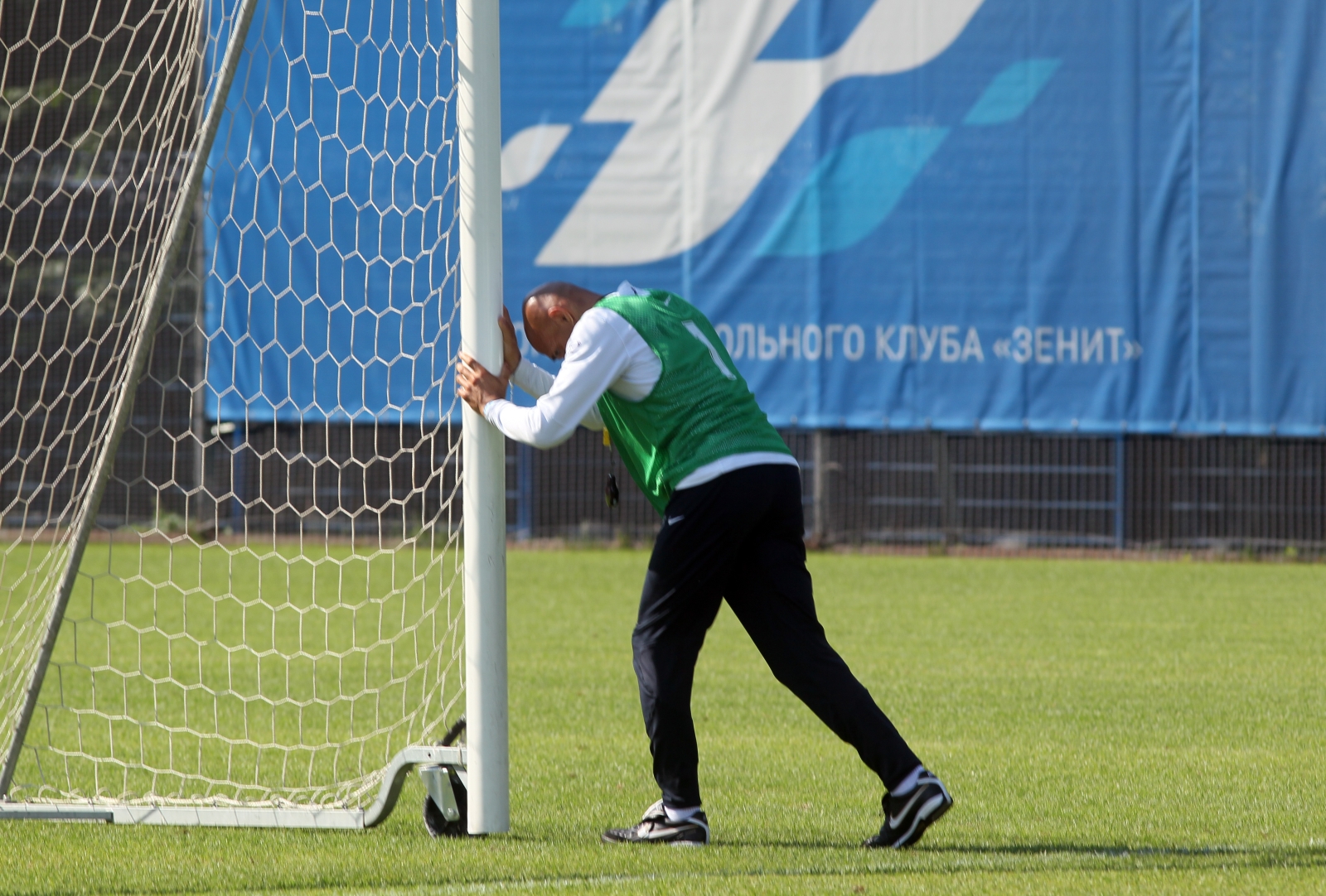 Тренировка перед матчем Анжи—Зенит