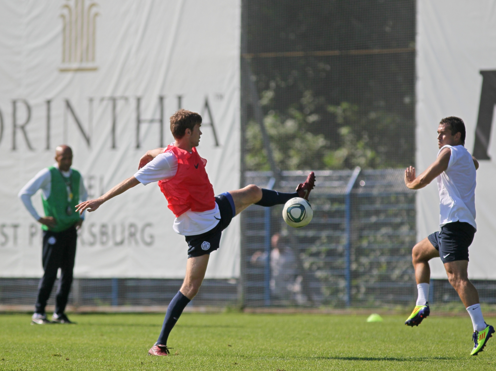 Тренировка перед матчем Анжи—Зенит