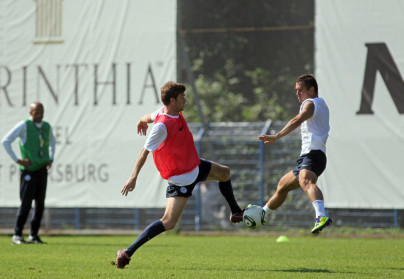 Тренировка перед матчем Анжи—Зенит