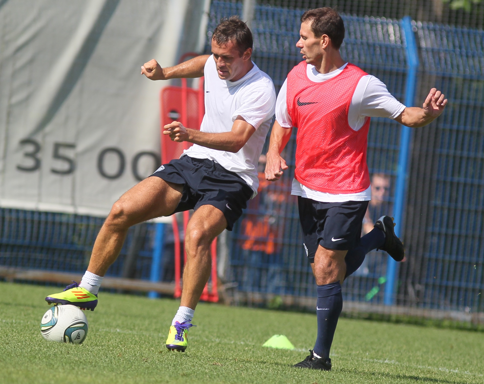 Тренировка перед матчем Анжи—Зенит