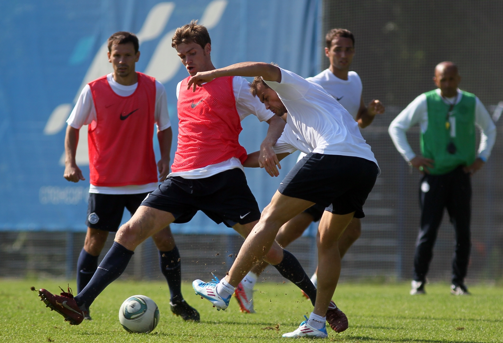 Тренировка перед матчем Анжи—Зенит