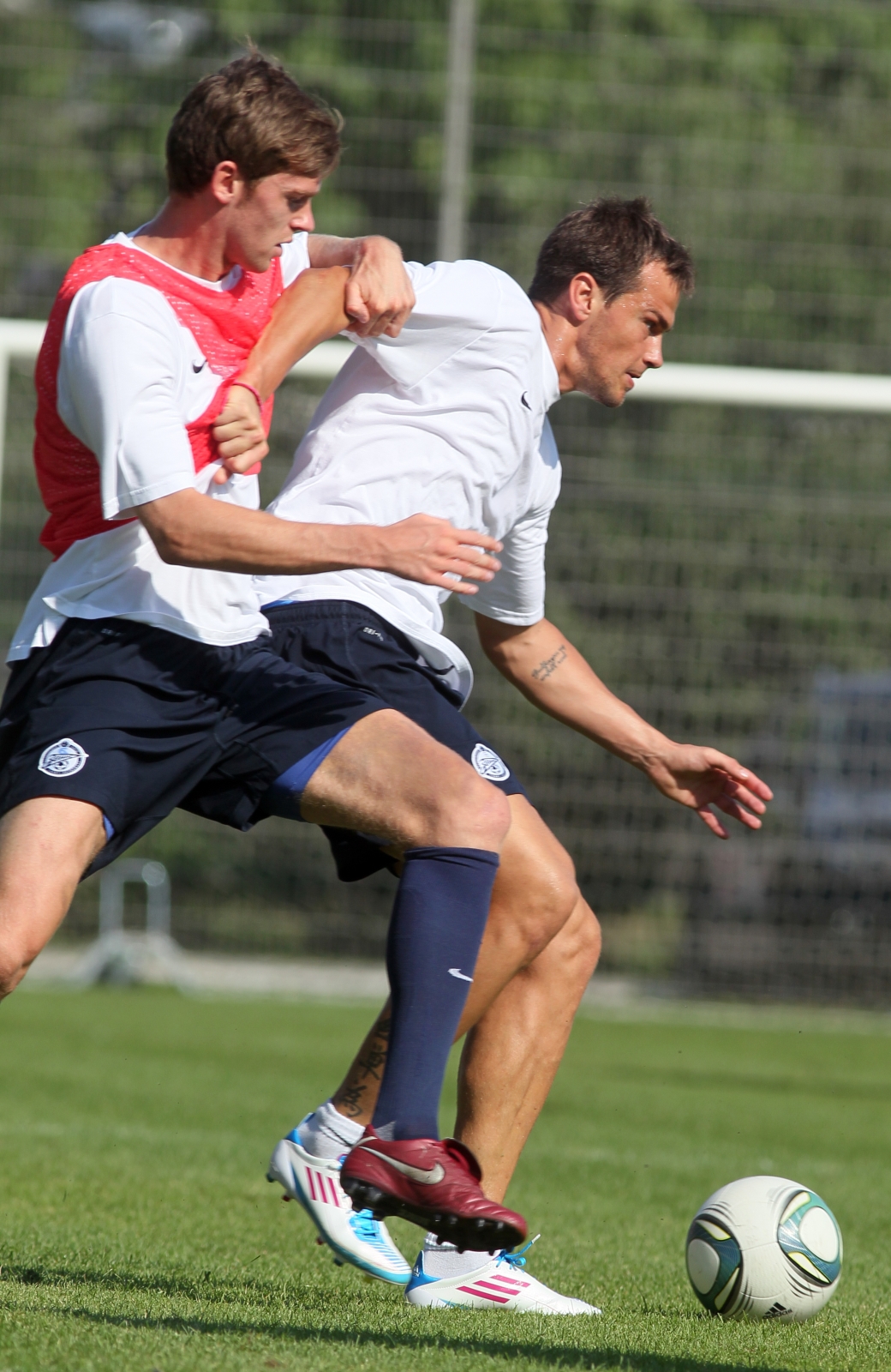 Тренировка перед матчем Анжи—Зенит