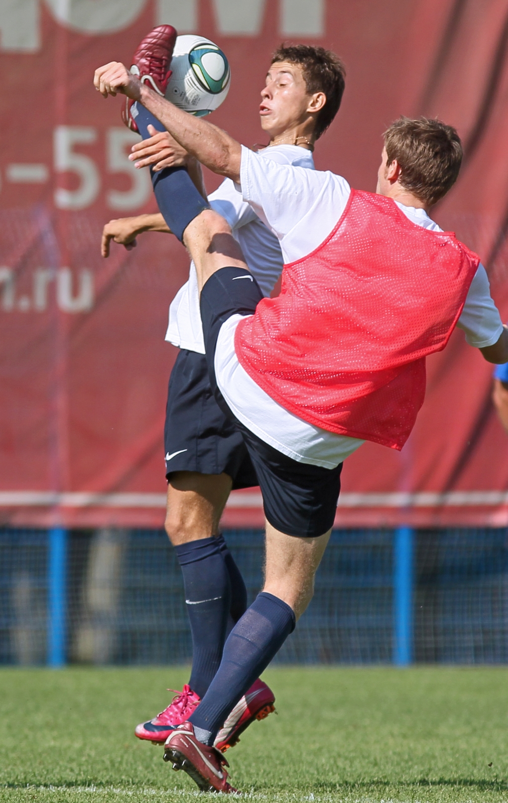 Тренировка перед матчем Анжи—Зенит