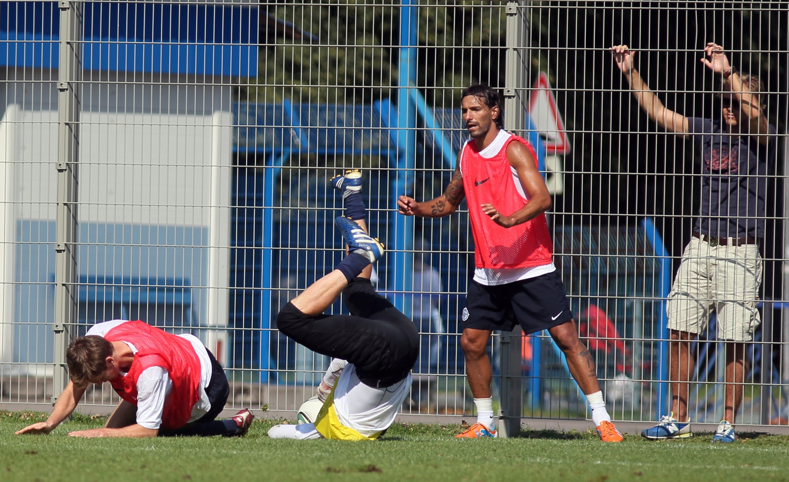Тренировка перед матчем Анжи—Зенит