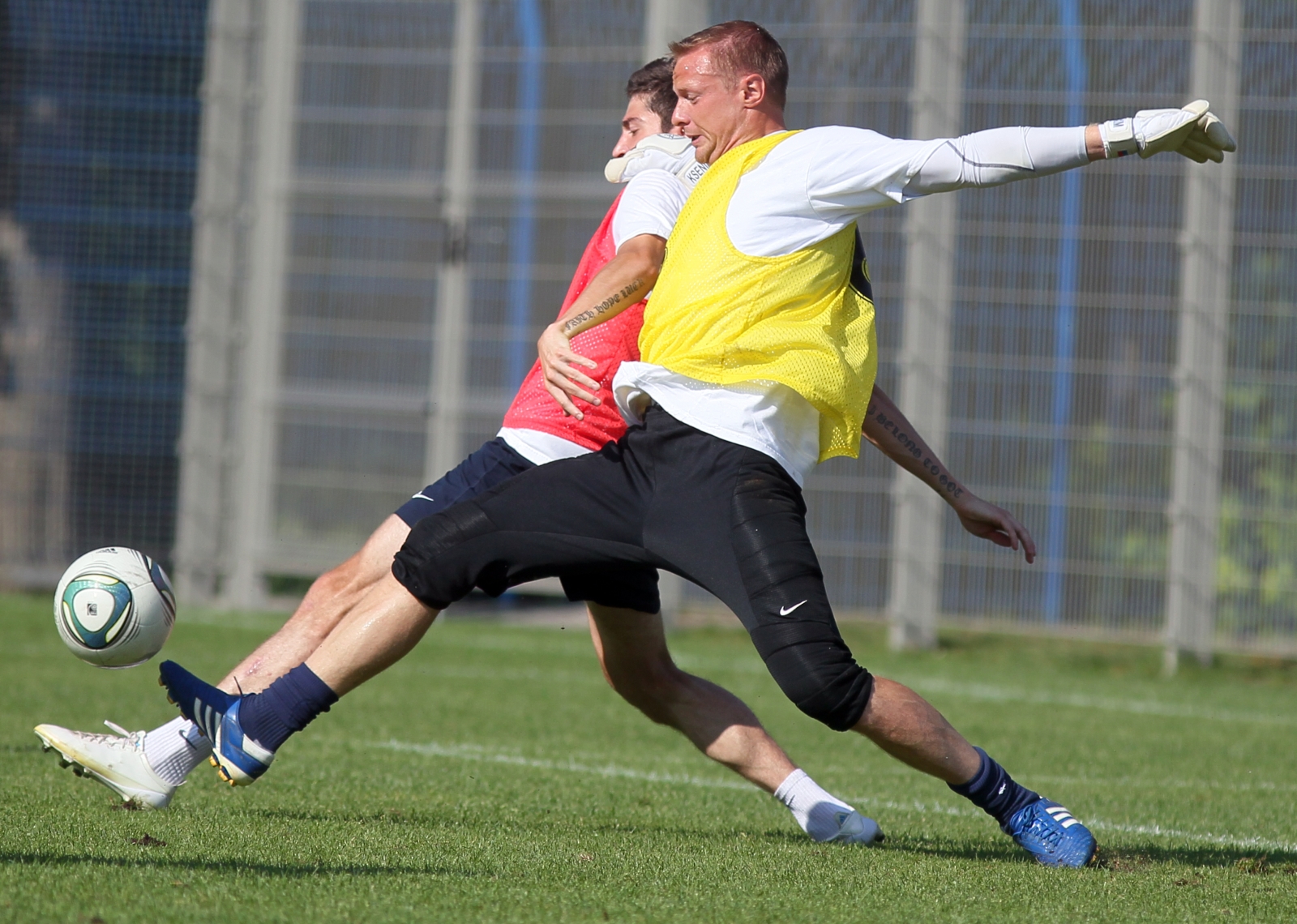 Тренировка перед матчем Анжи—Зенит