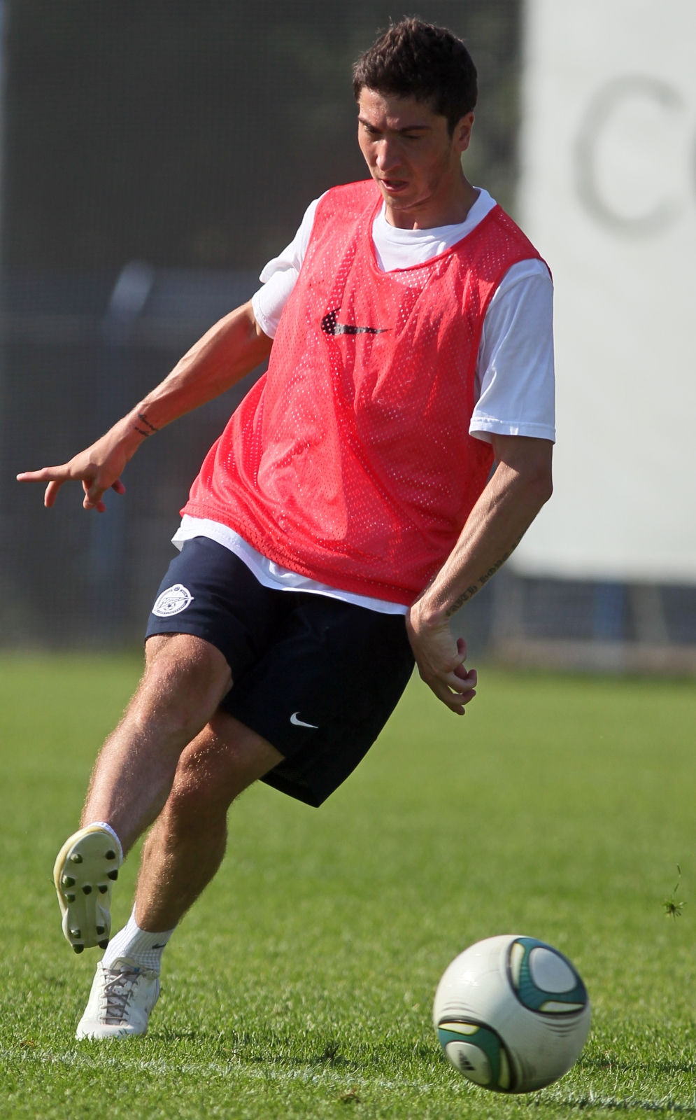 Тренировка перед матчем Анжи—Зенит