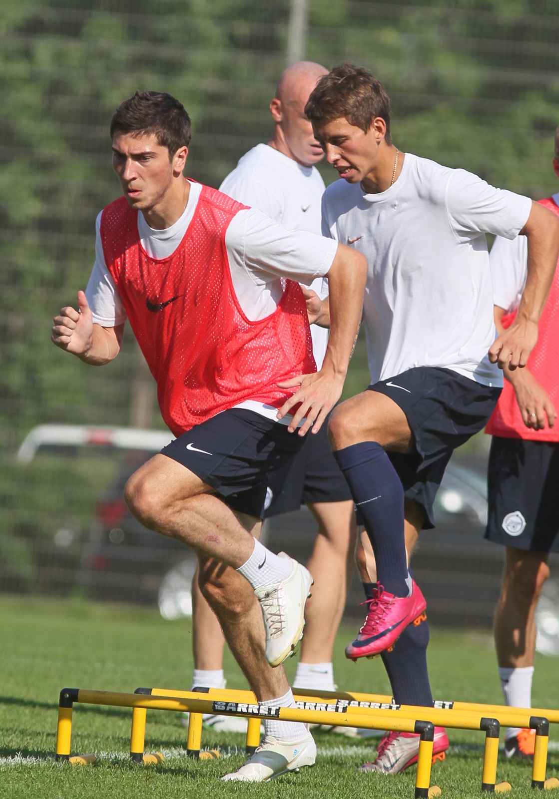 Тренировка перед матчем Анжи—Зенит