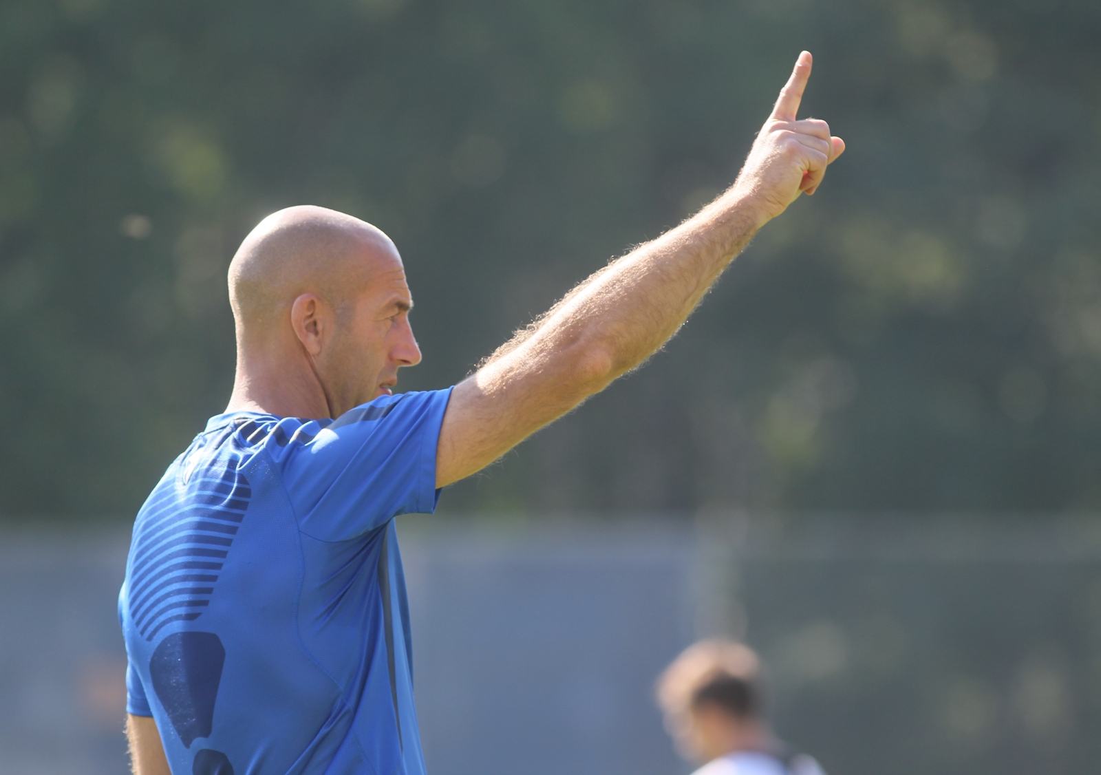 Тренировка перед матчем Анжи—Зенит