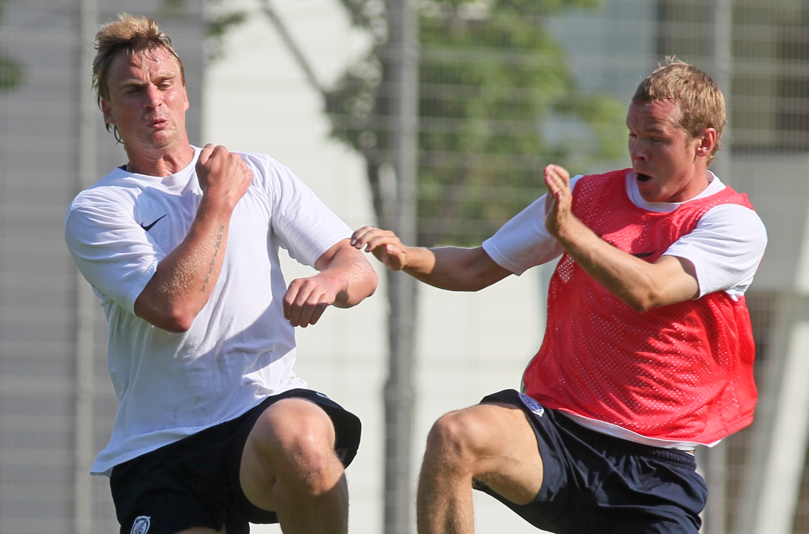 Тренировка перед матчем Анжи—Зенит