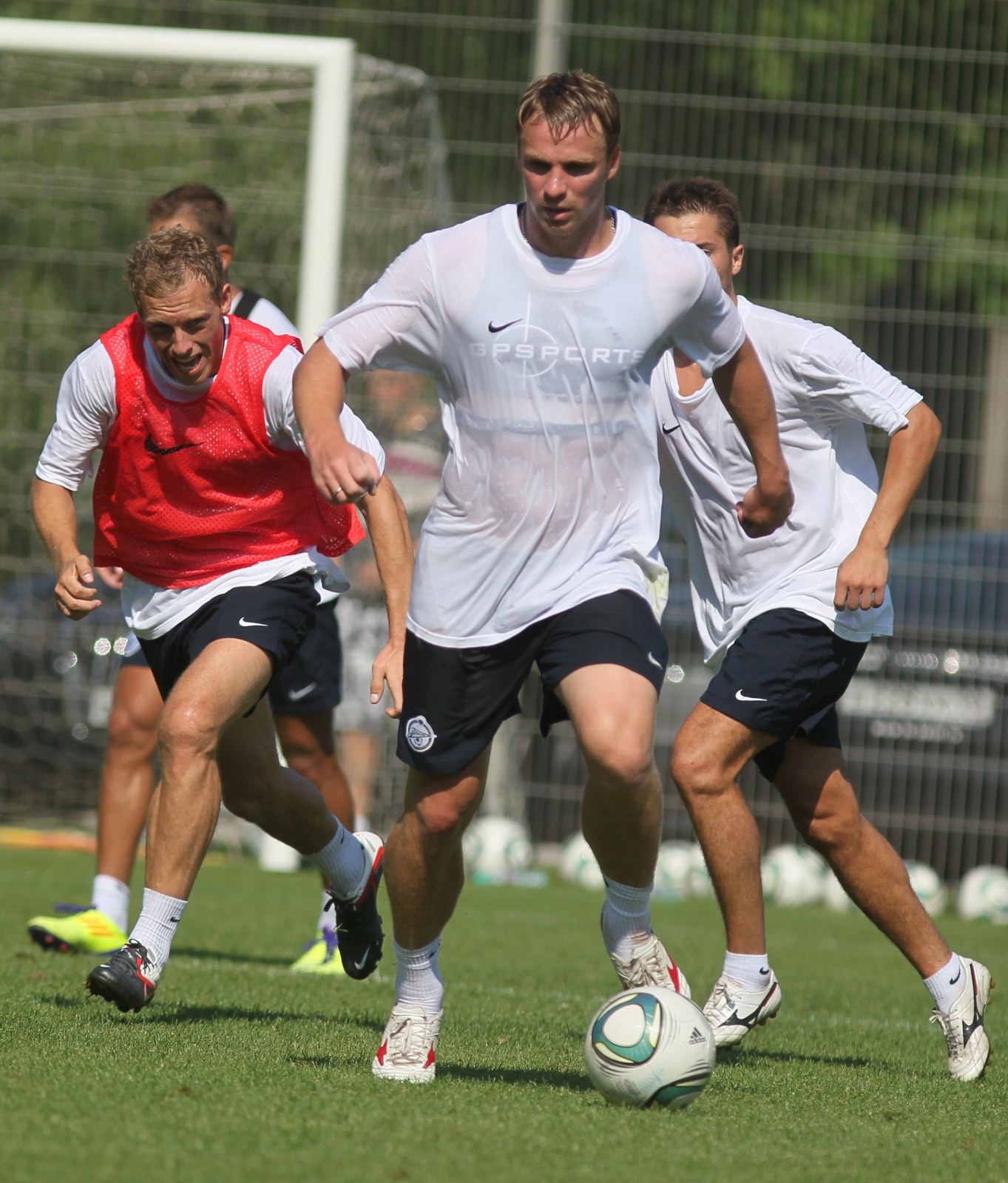 Тренировка перед матчем Анжи—Зенит