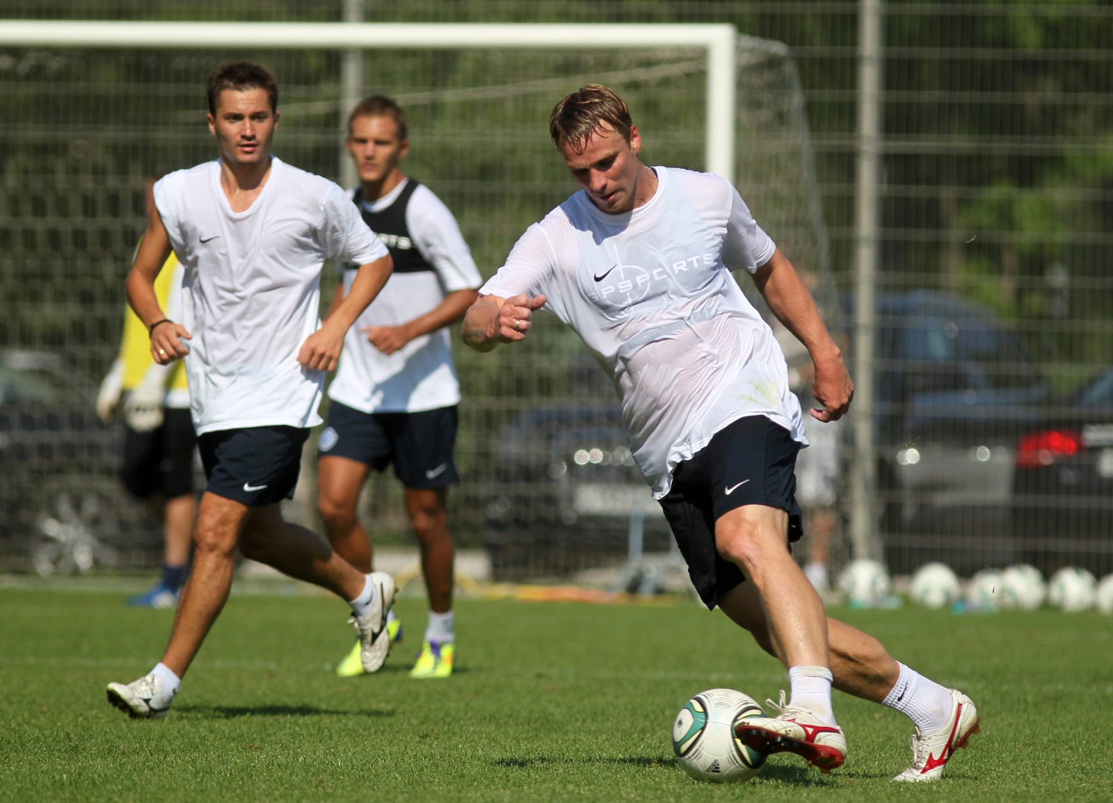 Тренировка перед матчем Анжи—Зенит