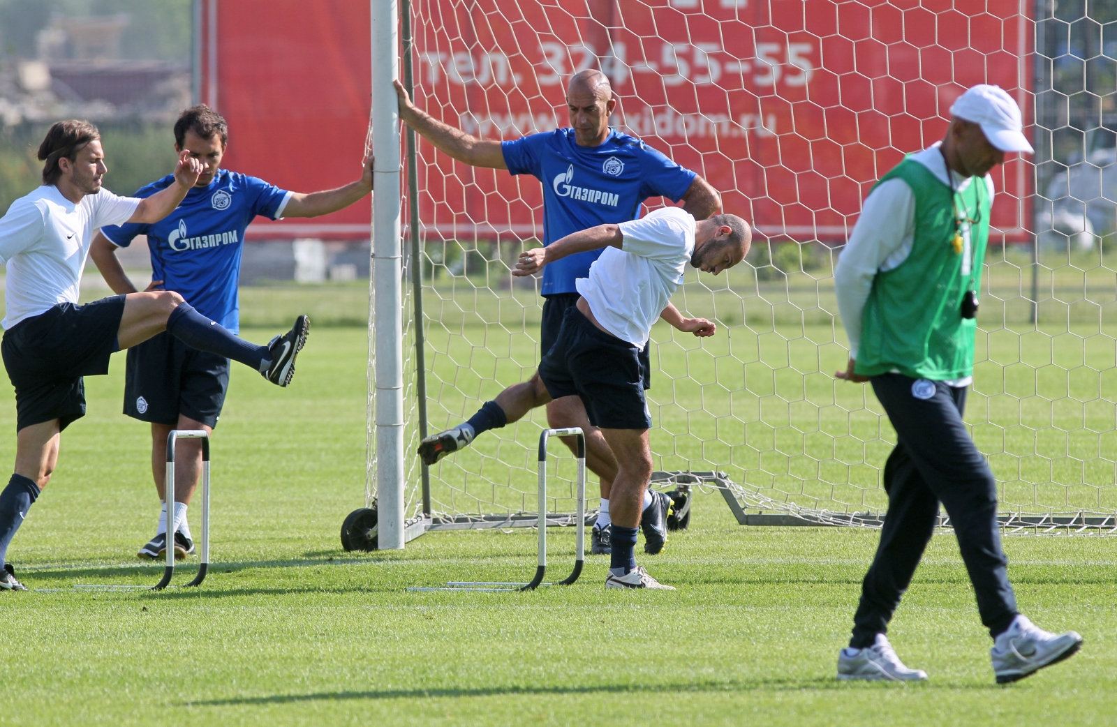 Тренировка перед матчем Анжи—Зенит