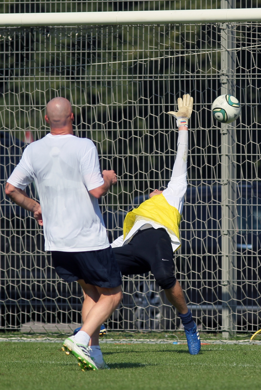 Тренировка перед матчем Анжи—Зенит