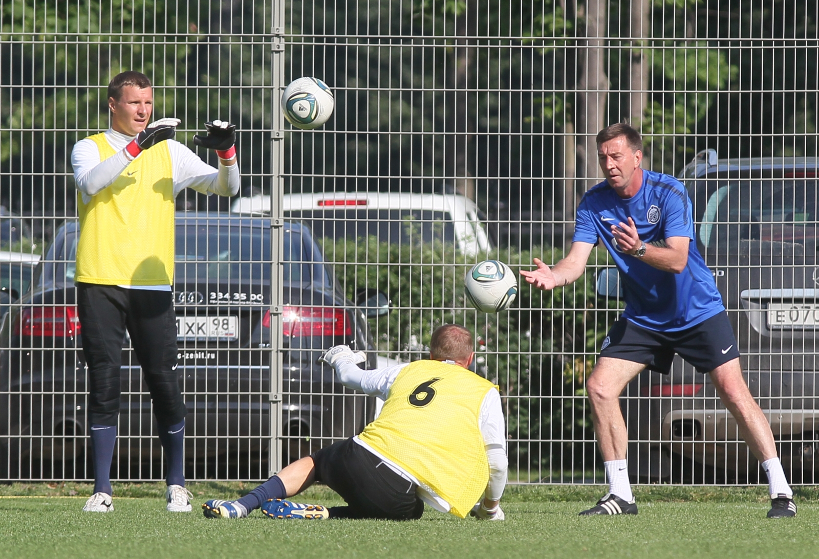 Тренировка перед матчем Анжи—Зенит