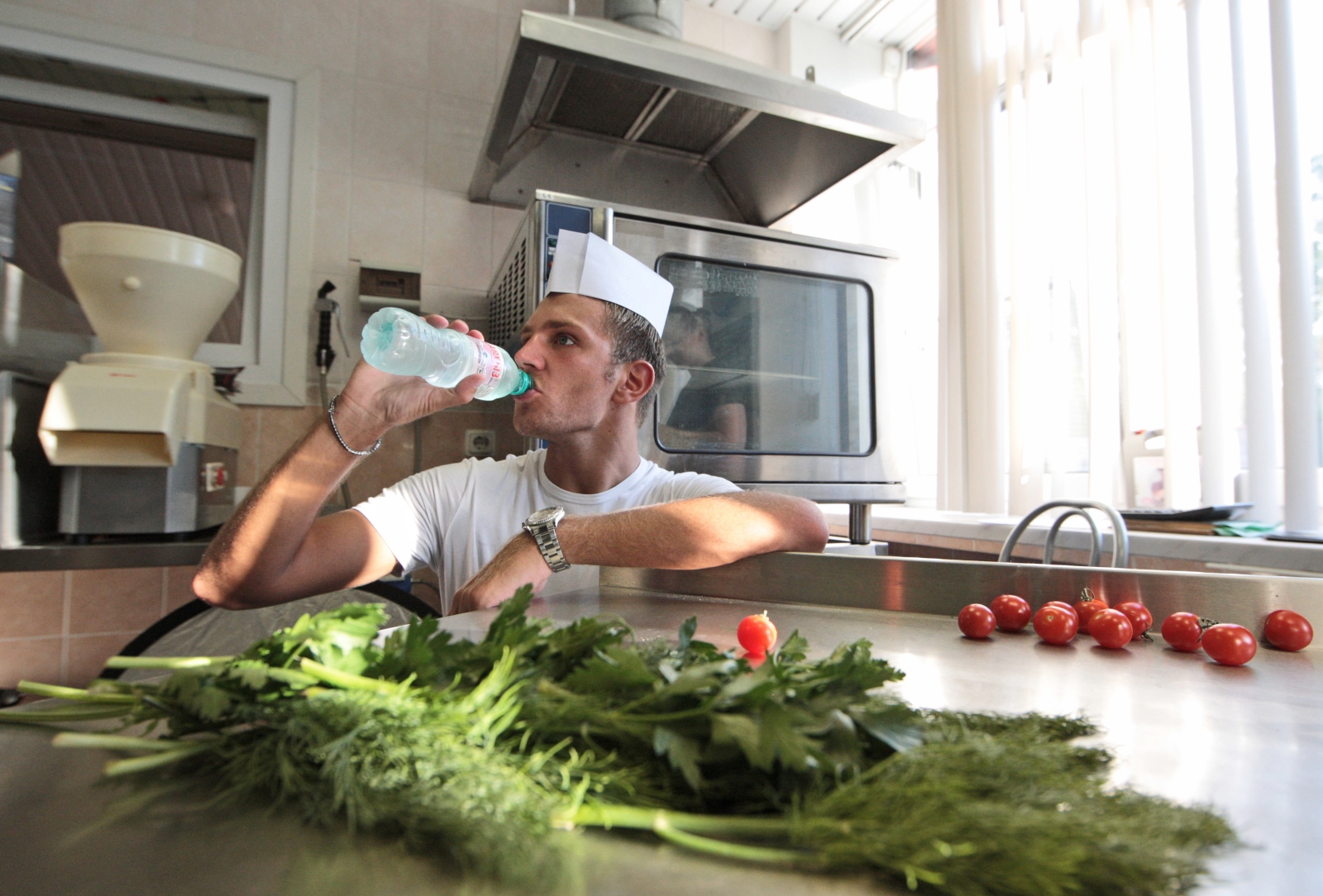 Доменико Кришито на кухне