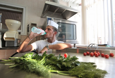 Доменико Кришито на кухне