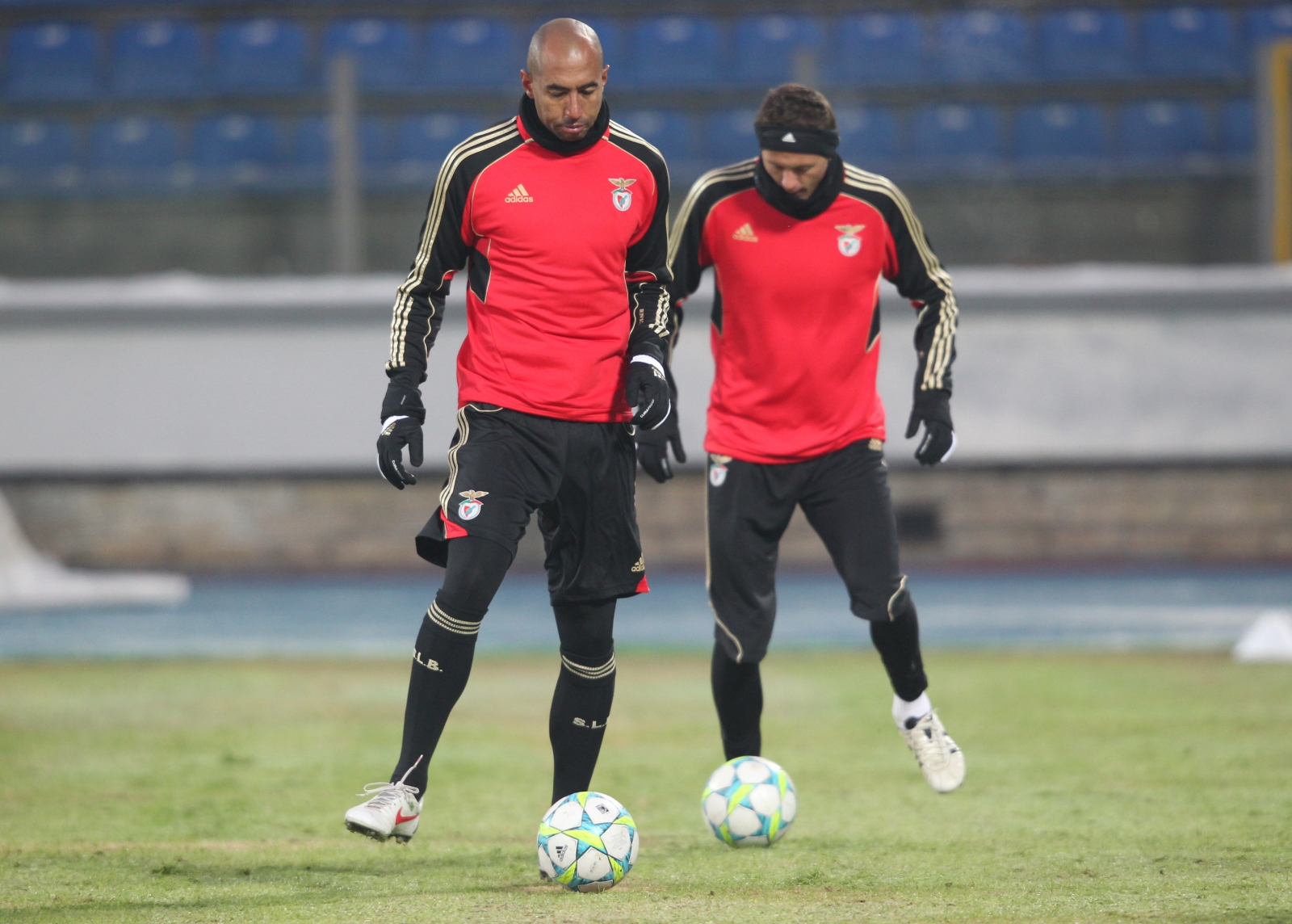 Открытая тренировка ФК Бенфика перед матчем 1/8 финала Лиги чемпионов УЕФА