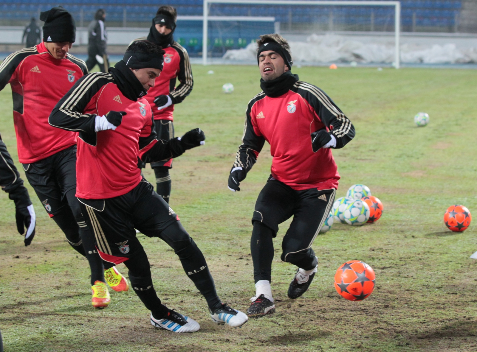 Открытая тренировка ФК Бенфика перед матчем 1/8 финала Лиги чемпионов УЕФА